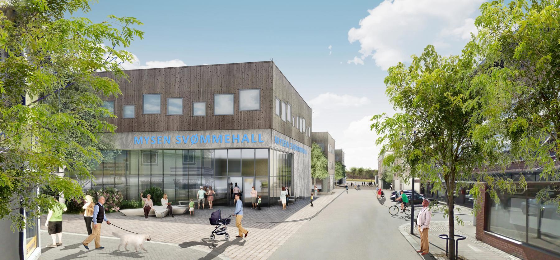 Mulighetsstudie Mysen. Illustrasjon: Planforum arkitekter og Landskaperiet